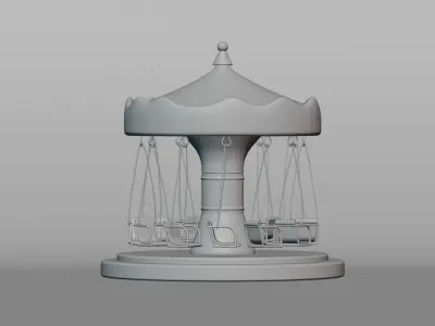 Carousel  Low-poly 3D model