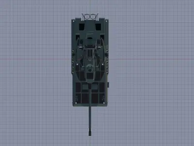 Fictional Main Battle Tank Low-poly 3D model