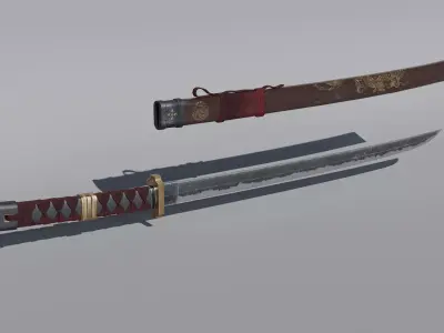 Tang Sword PBR Realistic Weapon Melee Weapon Next Generation 3D model
