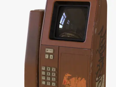 Retro Videophone Wall-Mounted 3D model