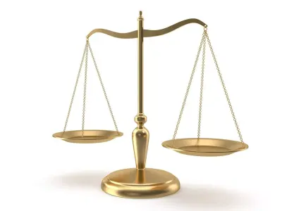 Scales of Justice Low-poly 3D model