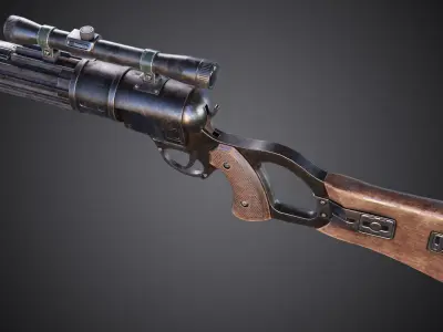 EE-3 Carbine Rifle Low-poly 3D model