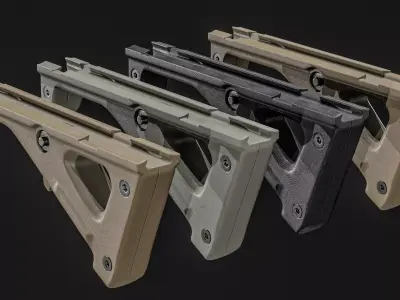 Angled Fore Grip AFG-2 Low-poly 3D model