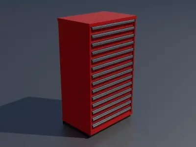 Workshop storage box large PBR 3D model