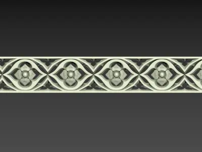 Gothic seamless ornament 03 3D print model