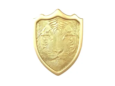 Tiger Shield v1 002 Low-poly 3D model