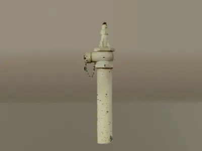 Tall Old Yellow Fire Hydrant Photo Scan Free 3D model