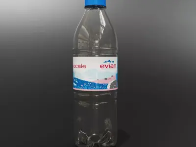 Bottle Evian 3D model