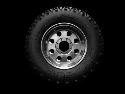 LSMW-0100 Military Truck Wheel 3D model