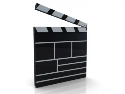 Clapperboard movie clapper board 3D model