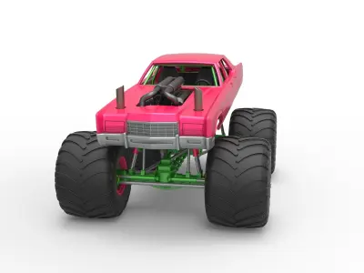Monster Truck Concept Scale 1 to 25 3D print model