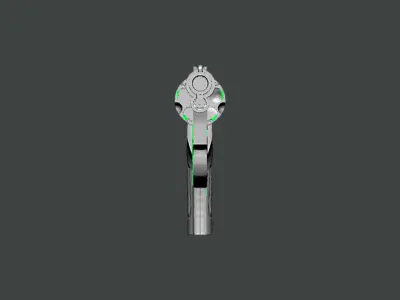 3D Model-GUN0002 revolver 3D print model