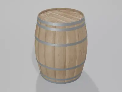 Light Toasted Burgundy Barrel 3D model