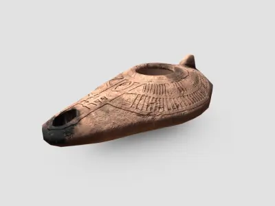 Ancient Roman Lamp Low-poly 3D model