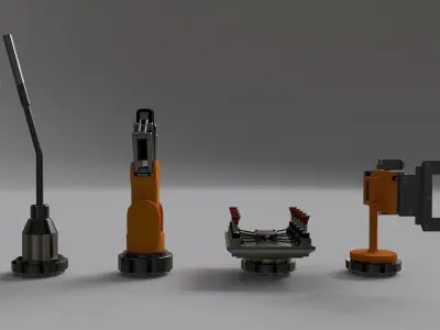 industrial Robots small 3D model