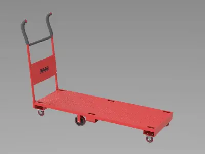 freight roughneck red Low-poly 3D model
