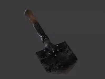 USSR Shovel Low-poly 3D model