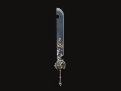 Fantasy Sword V03 Low-poly 3D model
