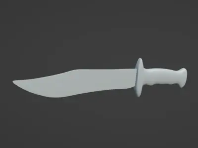 Hunting Knife 3d model  Free low-poly 3D model