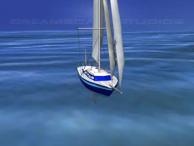 30 Foot Sailboat V08 3D model