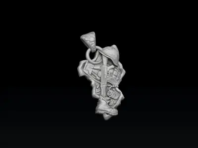 War And Peace Pendant 3D print model