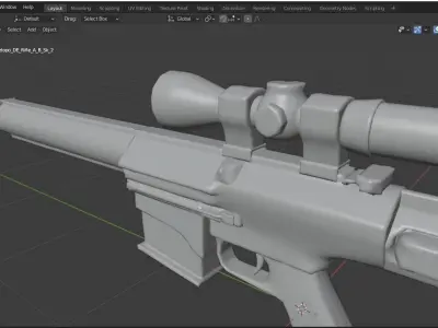  Fantasy Sci Fi Gun For Your Games Free low-poly 3D model