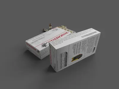 Ammunition Box 45 ACP  Low-poly 3D model