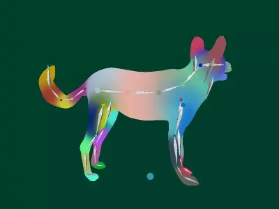 African wild dog Free 3D model