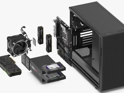 Full PC Case Closed 3D model