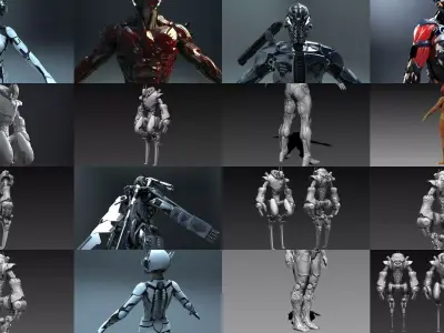 Sci-Fi Characters Part 3 3D Model Pack purchase