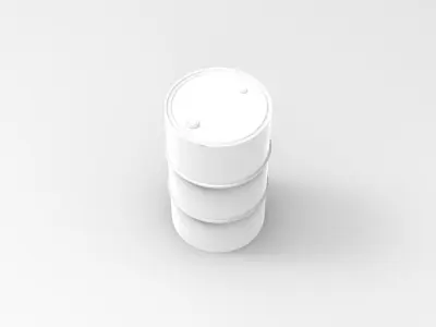 Barrel Metal 3D model Low-poly 3D model