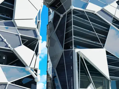 Futuristic Skyscraper 3 3D model buy
