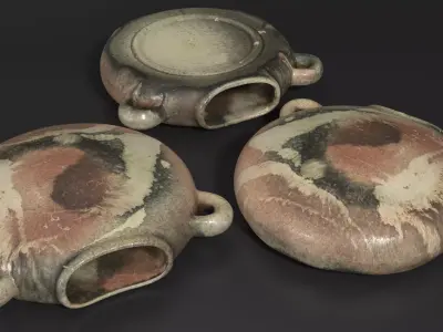 Antique Clay Vase - Ancient Ceramic Amphora Low-poly 3D model