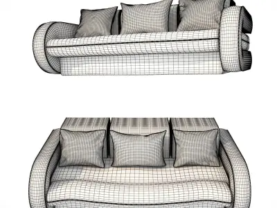 Black sofa 3D model