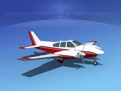 Beechcraft B55 Baron V05 3D model