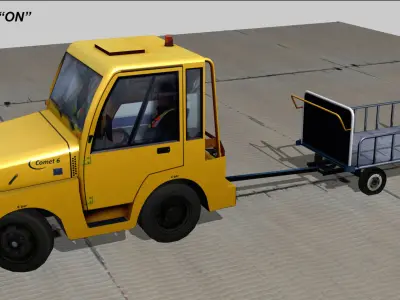 Mulag Comet 6 Towing tractor Low-poly 3D model