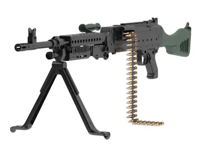 M240 Machine Gun 3D model get