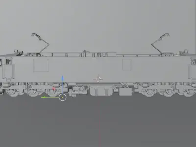 Indian Railways Engine WAP 7 Low-poly 3D model