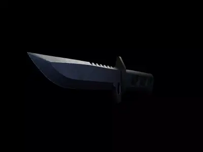 Low Poly Tactical Knife Game Ready Low-poly 3D model