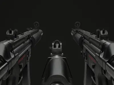 MP5sd6 SMG Low-poly 3D model