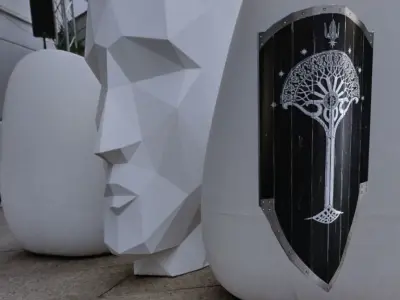 Gondorian shield Low-poly 3D model