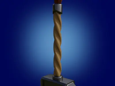 low poly hammer 3d model game ready Low-poly 3D model