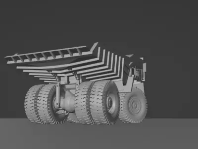 COAL MINING DUMP TRUCK 3D model