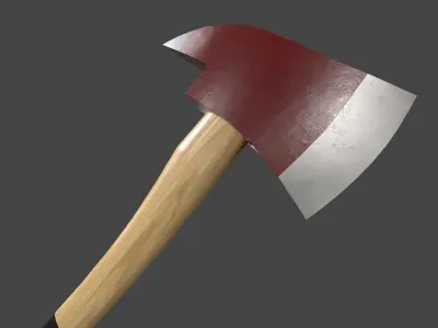 Fire Axe Free low-poly 3D model