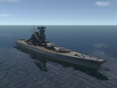 IJN MUSASHI JAPANESE BATTLESHIP WW2 3D MODEL 3D model