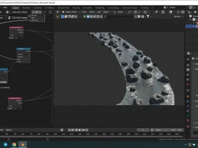 Procedural River Generator 3D model