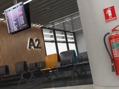  Airport Gates and Waiting Arena 
