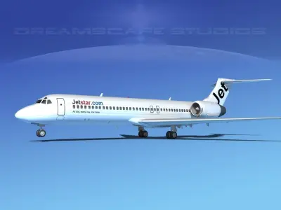Boeing 717-200 Jetliners Collection 3D model