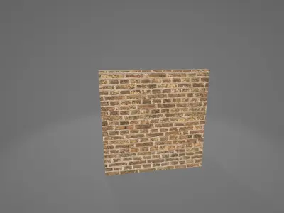 Brick Stairs 12 steps Free low-poly 3D model