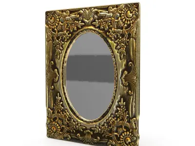 Antique Frame Mirror 2 Low-poly 3D model